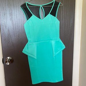 Peplum mini dress